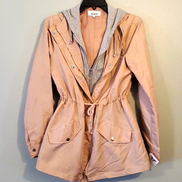 2×☆HOST PICK☆ Womens CHEMIZTRY 2 Layer Jacket Blush pink & gray small - Picture 10 of 13